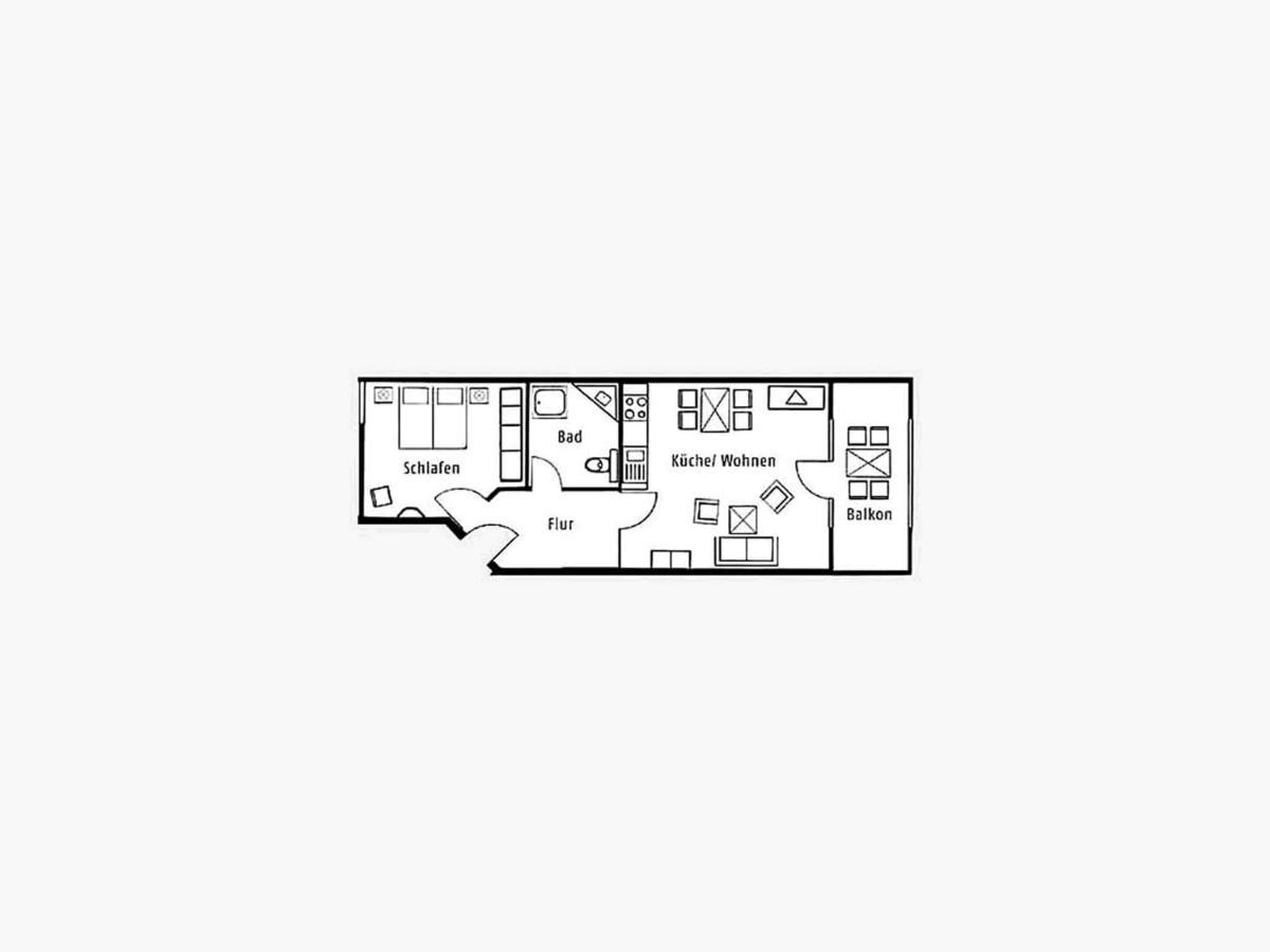 Duenenpark Binz - Komfortplus Ferienwohnung Mit 1 Schlafzimmer Und Balkon Im Dachgeschoss 136 Kültér fotó